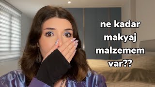 Bütün Makyaj Malzemelerimi Saydım | MAKYAJ ENVANTERİM 2024