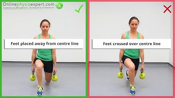 Static Lunge Exercise Tutorial (Level 2) - ONLINE PHYSIO EXERCISES