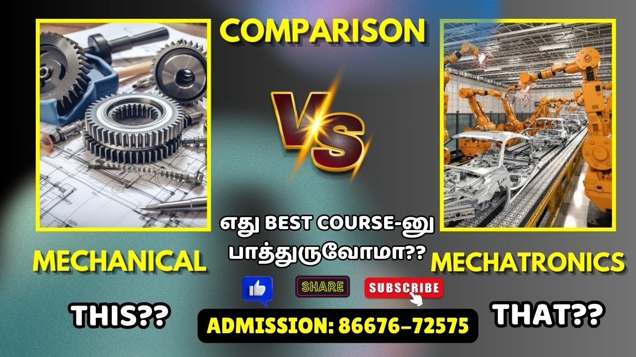 MECHANICAL VS MECHTRONICS Course Comparison|#trending #engineering # ...