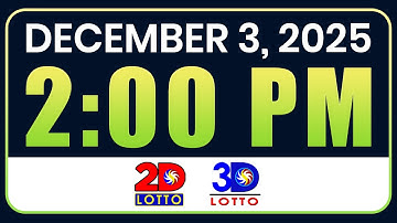 2PM PCSO LOTTO RESULTS TODAY DECEMBER3, 2025 | SWERTRES EZ2