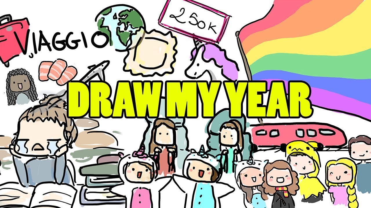 Draw My Year - Speciale 250k iscritti (DRAW MY LIFE) - YouTube