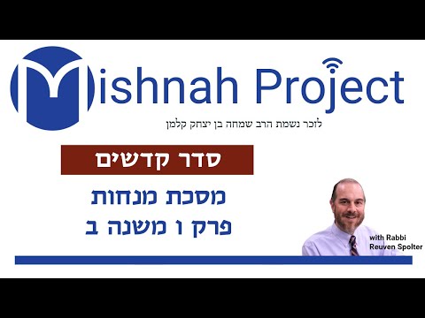 Menachot Chapter 6 - Youtube