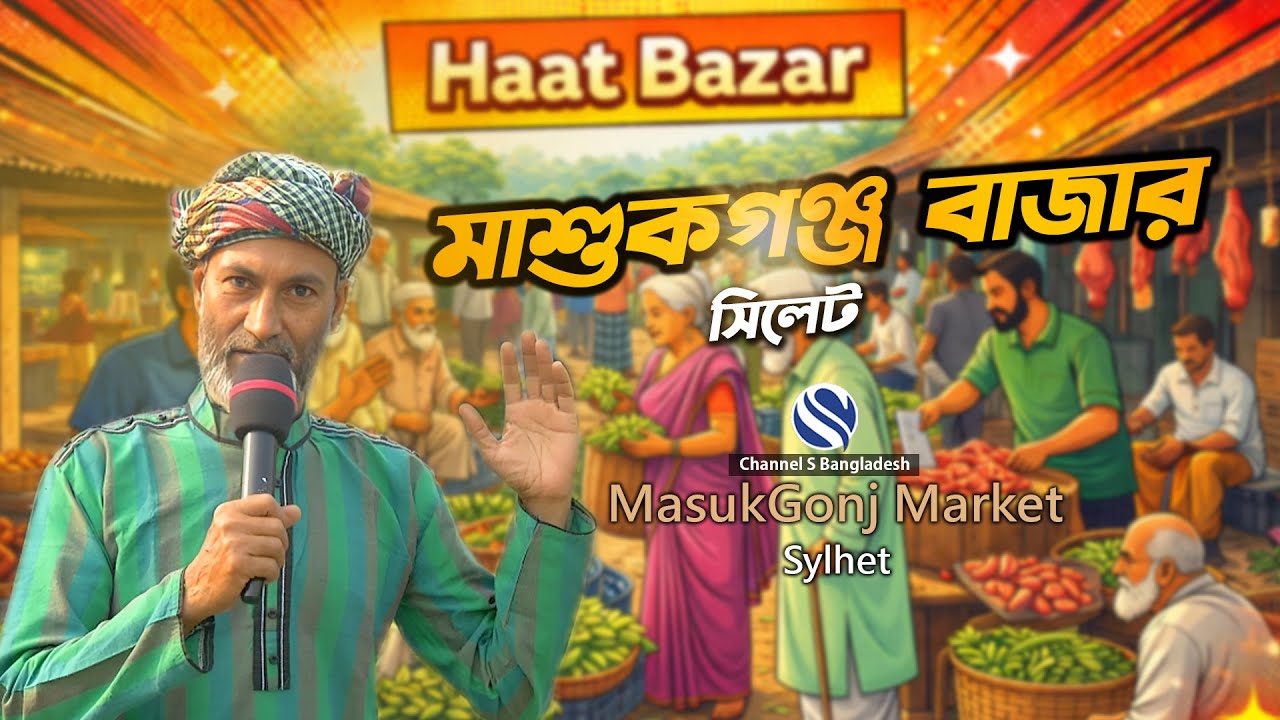 Traditional Market in Masukgonj।। Sylhet ।। মশুকগঞ্জ বাজার ।। সিলেট ।।Channel S Bangladesh