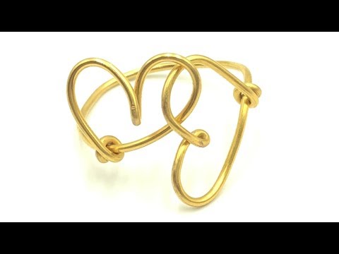 Anillo De Alambre Con Doble Corazón Entrelazado!