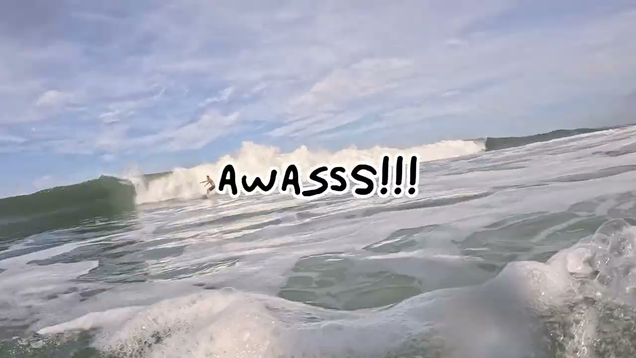 Surfing a fun little beachy in the heart of Bali, Indonesia (POV)