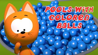 Meow Meow Kitty Games   Pools With Colored Balls  juega Conmigo