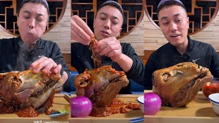 Top Mukbang Chinese Eating Show & Sheep Head Spicy Yummy