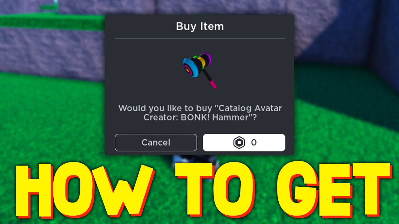 Free Limited UGC  How To Get The BONK! Hammer in Catalog Avatar