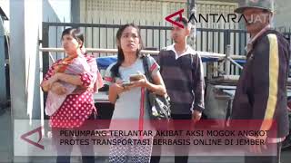 Penumpang Telantar Akibat Sopir Bemo Di Jember Demo