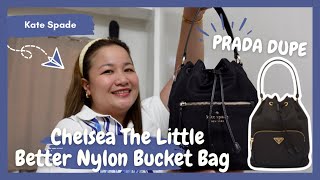 PRADA BUCKET BAG DUPE Kate Spade Chelsea The Little Better Nylon Bucket Bag Review