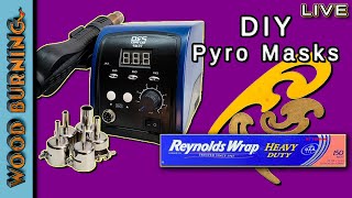 Pyrography: Making DIY Wood Burning Masks from simple items to protect areas of the wood.