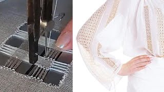 Large Drawn Thread Work Pulling Threads & Creating Elegant Patterns.