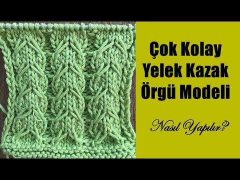 Çok Kolay Yelek Kazak Örgü Modeli / Very Easy Knitting Pattern For Ladies Sweater or Baby Cardigan