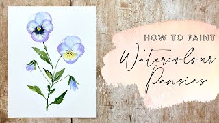 How to Paint Watercolour Pansies