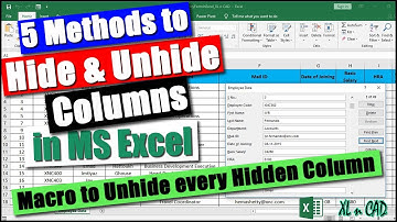 Hide & Unhide Columns in Excel (Macro to unhide columns)