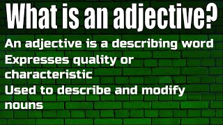 Esperanto: Adjectives