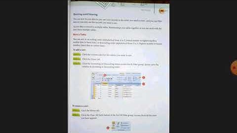 MS Access Class-8 Chapter-2 (Part-15)Sorting&Filtering(To sort & remove a sort, How to Filter)