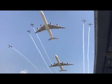 IMPRESSIVE - South African Airways fly past at Loftus stadium #SAInauguration19