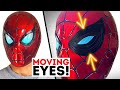 Spiderman helmet with moving lenses diy iron spider