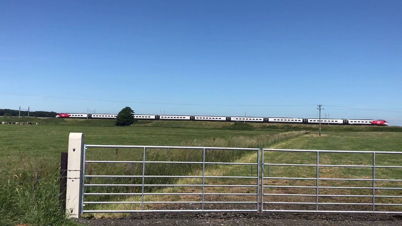 Virgin train Pendolino at Singleton Bridge - YouTube