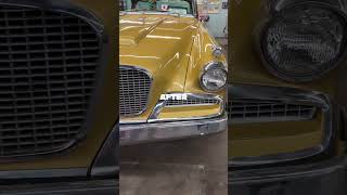 Spent a little bit of time polishing the old chrome on the 58 Studebaker Golden Hawk