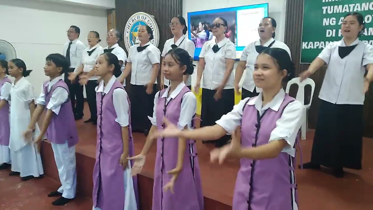Thanksgiving actìvities MCGI Toril local with the Adults choral & Teenz choral dated Feb. 7, 2026. 