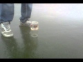 Neverending jar spin on a frozen lake