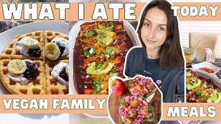 What I Ate Today  VEGAN Waffles, Enchiladas and More!