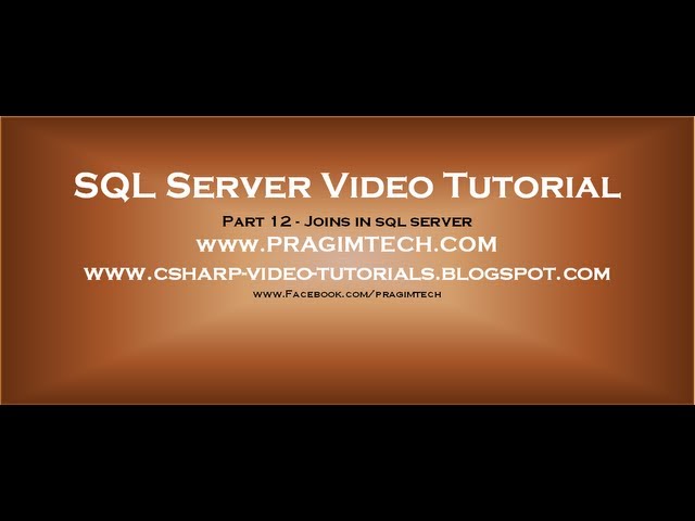 Joins in sql server - Part 12
