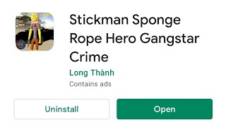 My "Stickman Sponge Rope Hero Gangstar Crime" Gameplay screenshot 3