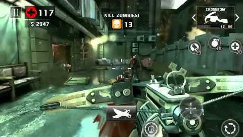Dead trigger 2 crossbow & rocket launcher gameplay level 54 iOS on hard.