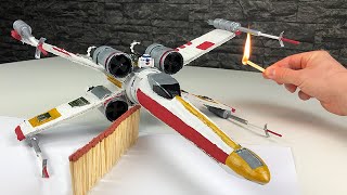 Cool Star Wars X-Wing Launch with Matches Chain Reaction