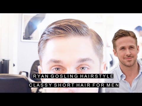 ryan-gosling-hairstyle-|-classy-short-hair-for-men-|-easy-slick-haircut-with-side-part-|-celebrity