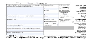 IRS Form 1099Q Walkthrough (Payments From Qualified Education Programs (Under Sections 529 and 530)