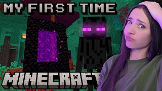 1st Time MINECRAFT Solo, No Wiki · Building A Portal In The Nether [33]