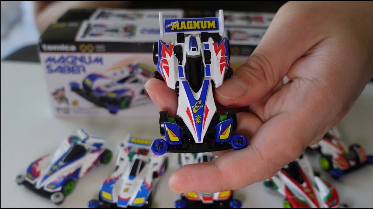 My collection of Tomica Premium Bakusou Kyodai Let's & Go!! Mini 4WD Cars - Sonics & Magnums!