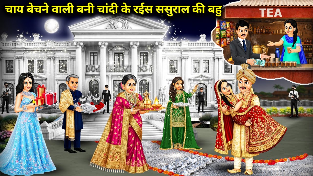 चाय बेचने वाली बनी चांदी के रईस ससुराल की बहु || Cartoon Videos || A tea seller became the daughter