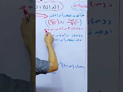 قانون نقطة راس المنحني للدالة التربيعية الدالة التربيعية    سيد طه الدوال