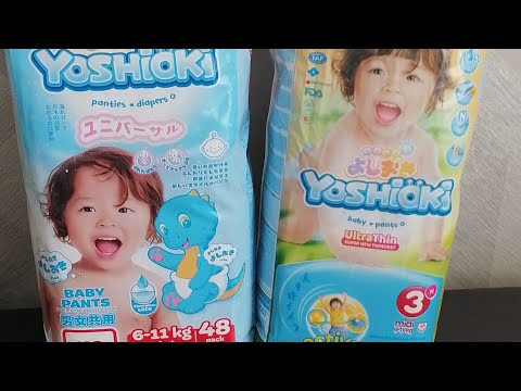 Подгузники-трусики YOSHIOKI. Сравнение обычных и ультратонких #подгузники, #подгузникитрусики