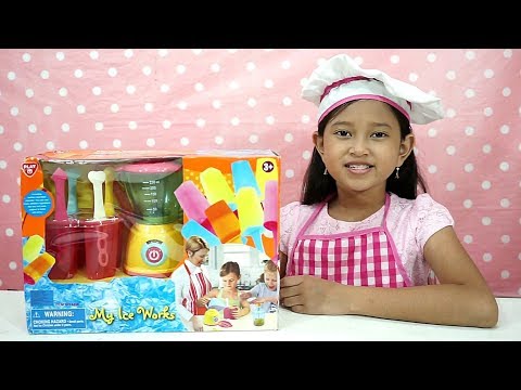 DRAMA MAIN JUALAN ES JUS BUAH | MAINAN MASAK MASAKAN DI MINI KITCHEN & BLENDER ANAK. 