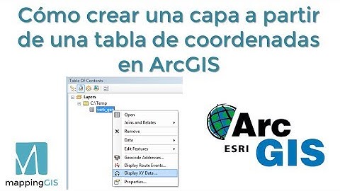 Cómo crear una capa a partir de una tabla de coordenadas con ArcGIS