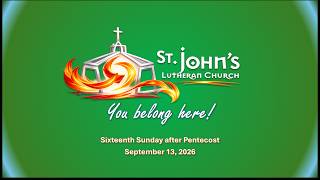 September 13, 2026 - 16th Sunday after Pentecost