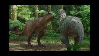 Prehistoric planet: Carnotaurus mating dance scene Resimi