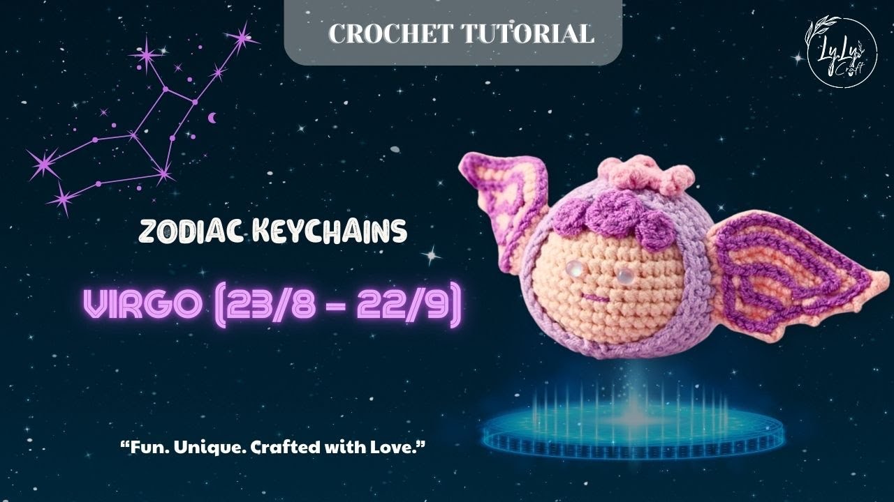 How to Crochet a Virgo Zodiac Keychain | Virgo Amigurumi Tutorial