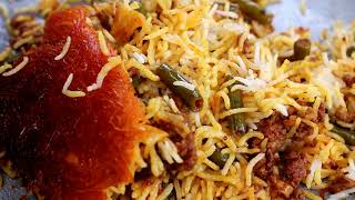 Lubia Polo Persian Rice Dish - with Green Beans  - Persian Food Recipe