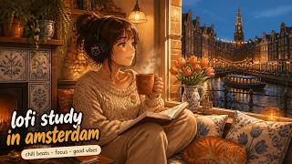 Amsterdam Canal House Lofi Cozy Cafe Ambience for Deep Focus Study Relax