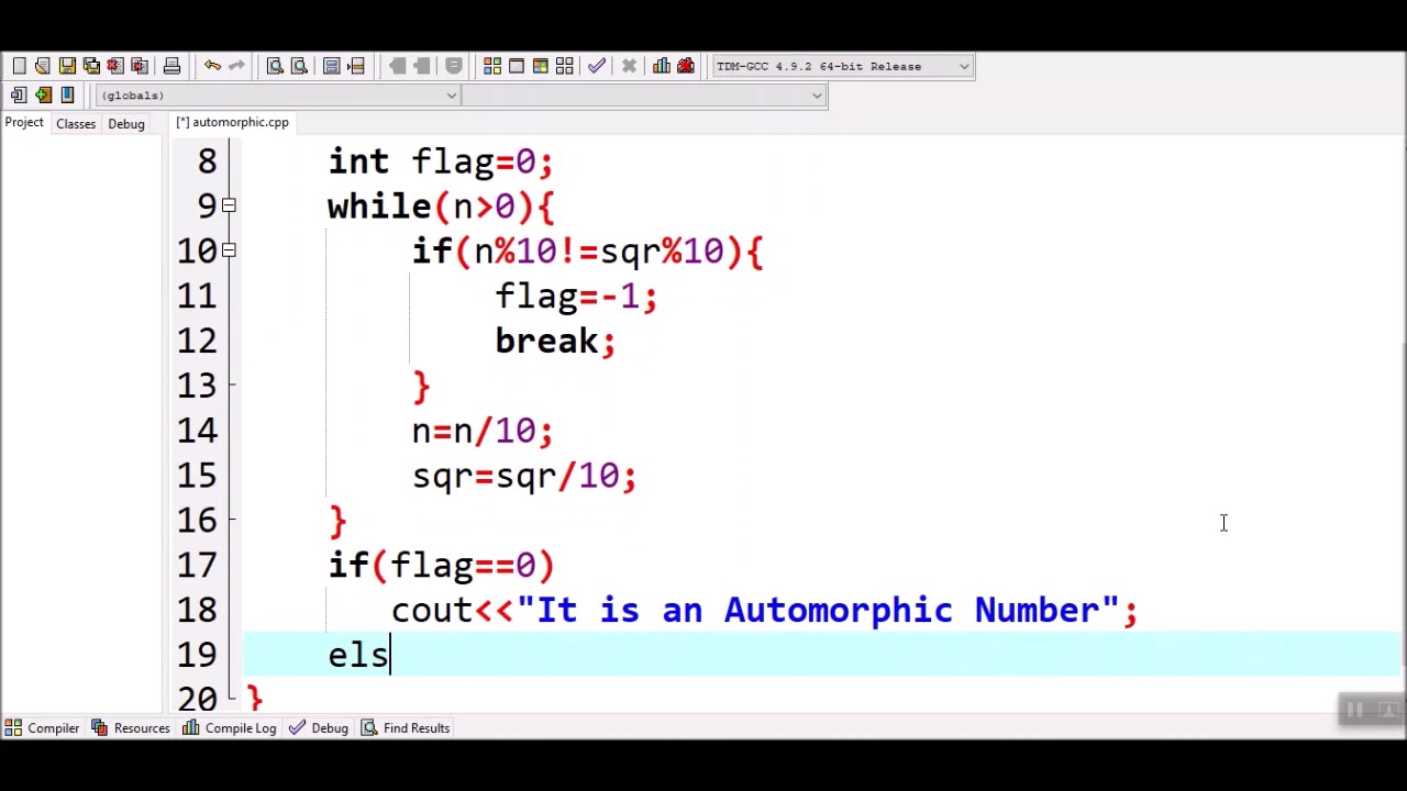 How to check whether a number is an Automorphic number or not in C++ ...