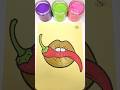 Hot &amp; Spicy Lips Sand Painting 🌶✨#shorts