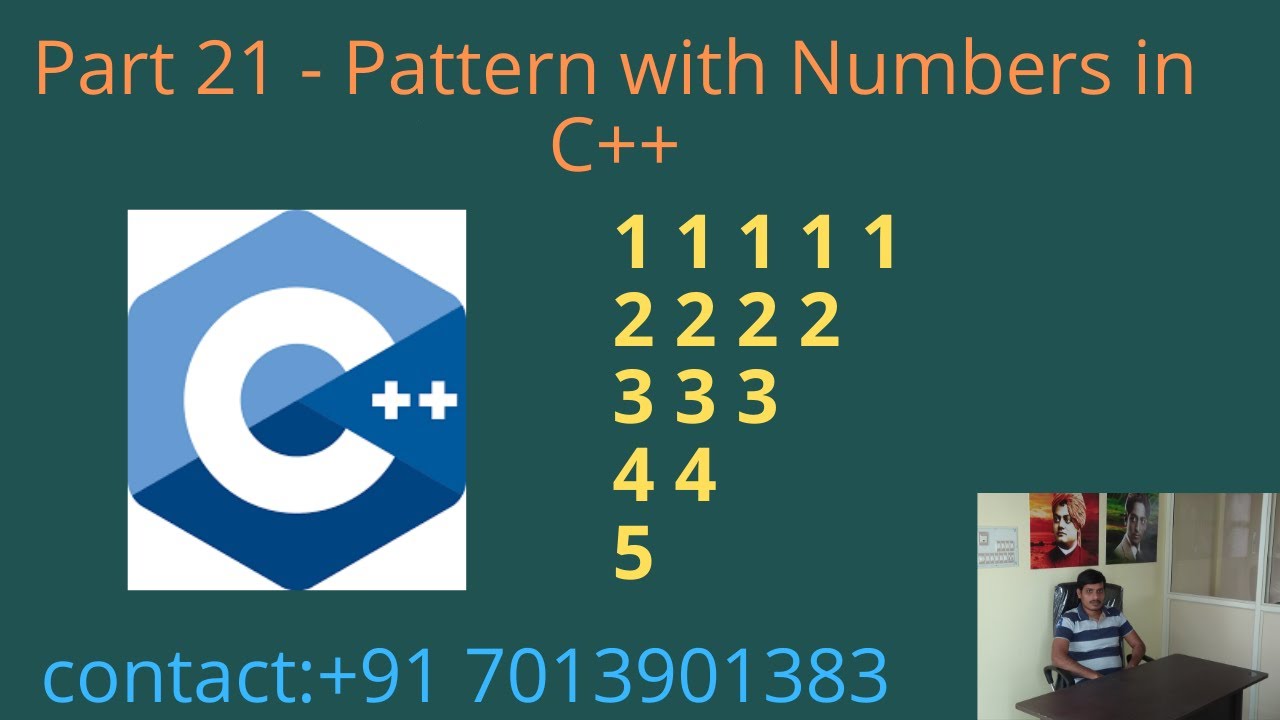 Pattern with Numbers in C++ - Part 21 - YouTube
