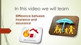 Difference Between Insurance Assurance Youtube